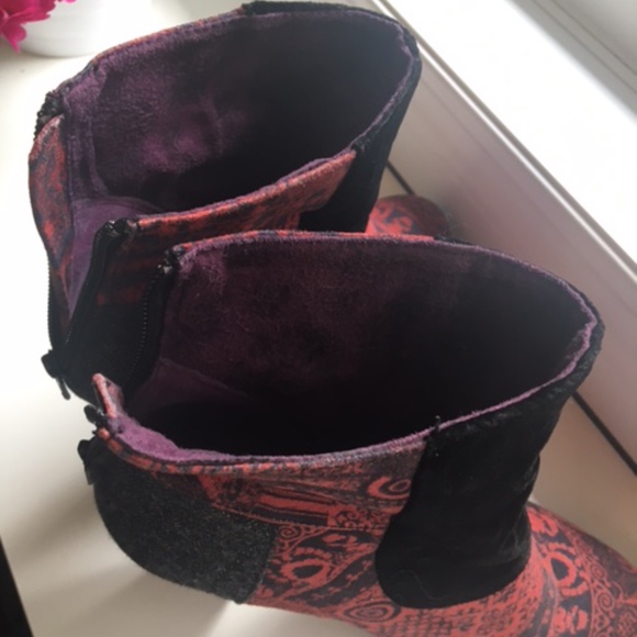 Textured heeled Desigual Ankle Boots size 38 - Picture 12 of 13